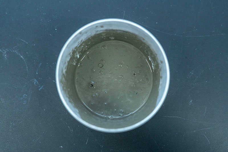 The mortar used in the zovae experiment contained bubbles