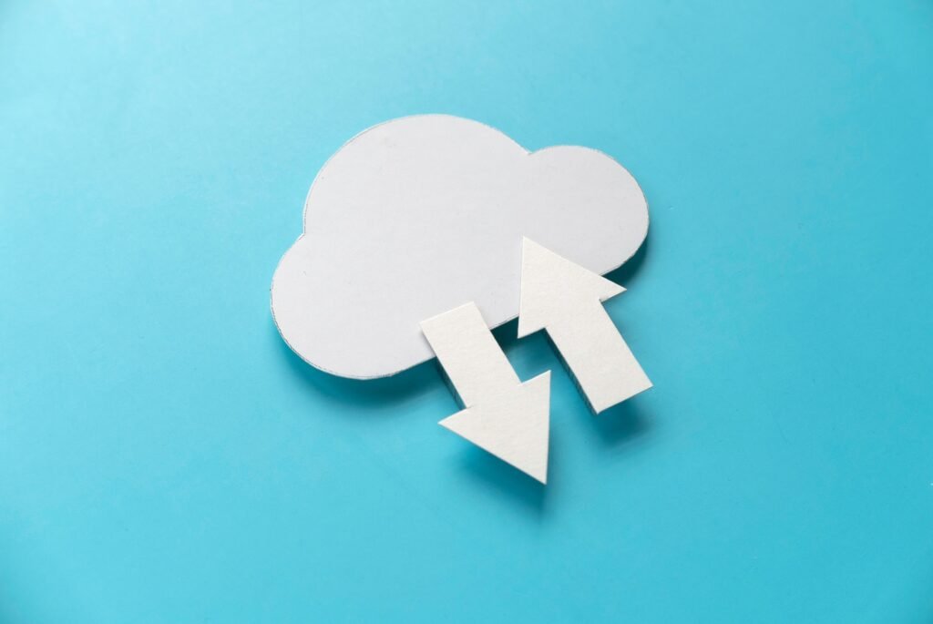 Cloud computing data storage concept.Network computing technologies. Digital server.