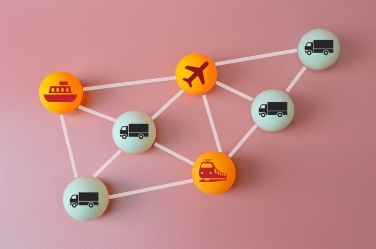 Connected logistics and supply chain concept