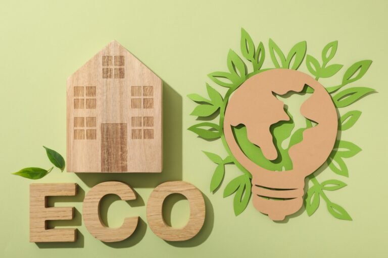 the word eco on the green background