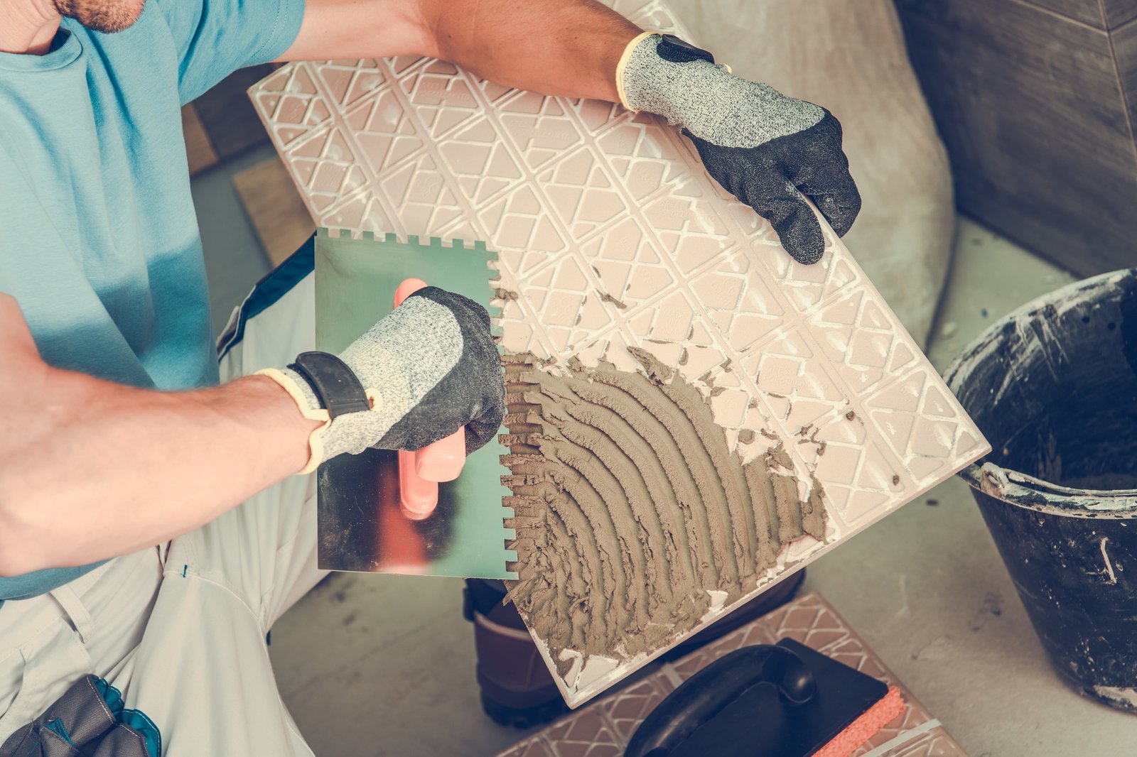 Tile Adhesive Application